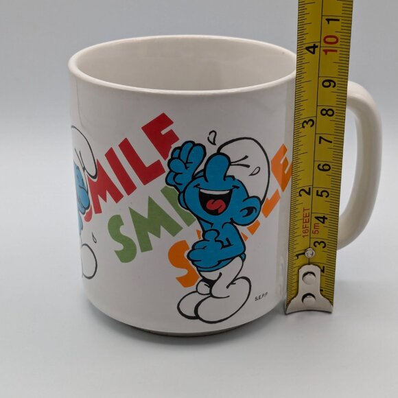 Vintage 1980s Smurf Smile Mug - 3.5 Inches Tall - Picture 7 of 7